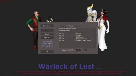 f95 warlock|Warlock of Lust: Full Save + Premium Code (V3.6) .
